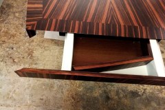 egyedi art deco nyitható bővíthető étkezőasztal nagyméretű tárgyalóasztal ebédlőasztal