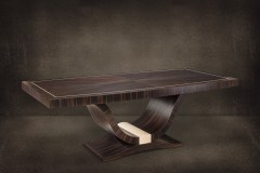 Art Deco tárgyaló asztal, ammara ében