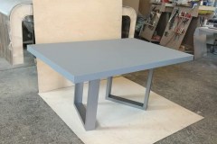 minimál nyitható asztal Minimál nyitható Cubus asztal, fenix dekor acél lábú asztal,  étkezőasztal, modern ebédlőasztal, minimál tárgyalóasztal