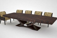 Makasszár ében egyedi Art deco tárgyalóasztal webáruház