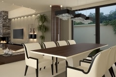 Highland Wenge egyedi étkező és tárgyalóasztal festett láb, fa lap