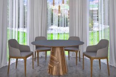 dió fenix kerek kör asztal nyitható bővíthető étkezőasztal ebédlőasztal