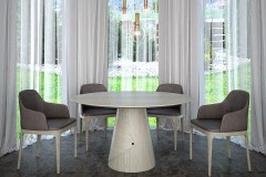 Alpi többszörkéselt tölgy, Alpi 10.82 egyedi kerek ebédlőasztalok webáruház