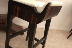 bárszék art deco makasszár ébenfa bőr 2