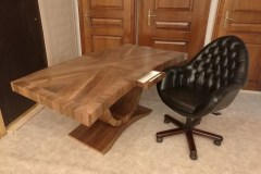 íróasztal szék forgószék mélytűzött mélyhúzott bőr 1 Art deco természetes hazai dió egyedi nagyméretű tárgyalóasztal