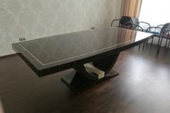 Art deco Ammara ében Alpi 10.42 egyedi nagyméretű tárgyalóasztal