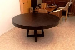Base-ammara-ében-egyedi-kerek-nyitható-design-étkező-és-tárgyalóasztal 12