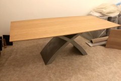 Természetes tölgy egyedi bővíthető ebédlőasztalok beton lábbal webáruház 5