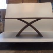 X lábú asztal: Természetes hazai dió egyedi nyitható étkezőasztalok webáruház