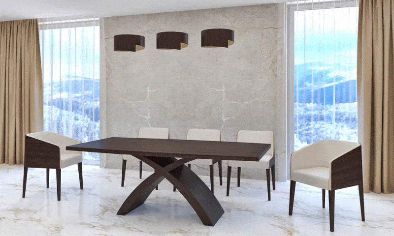 wenge reverz fa asztal nyitható design ebédlőasztal wenge reverz fa asztal nyitható design ebédlőasztal