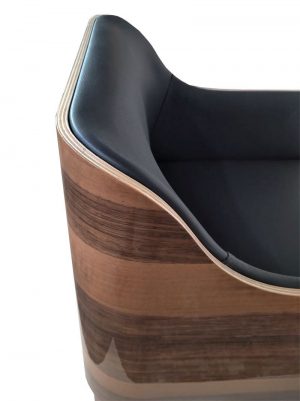 Egyedi gyártású szék, Cubus egyedi modern íves karfás étkezőszék